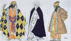「Le Martyre de Saint Sebastien」の衣装デザイン、Ida Rubinsteinから依頼された劇的な作品、Gabriele d&39;Annunzioによる台本、Claude Debussyによる音楽、Mikhail Fokineによる振付、costu 作： Leon Bakst